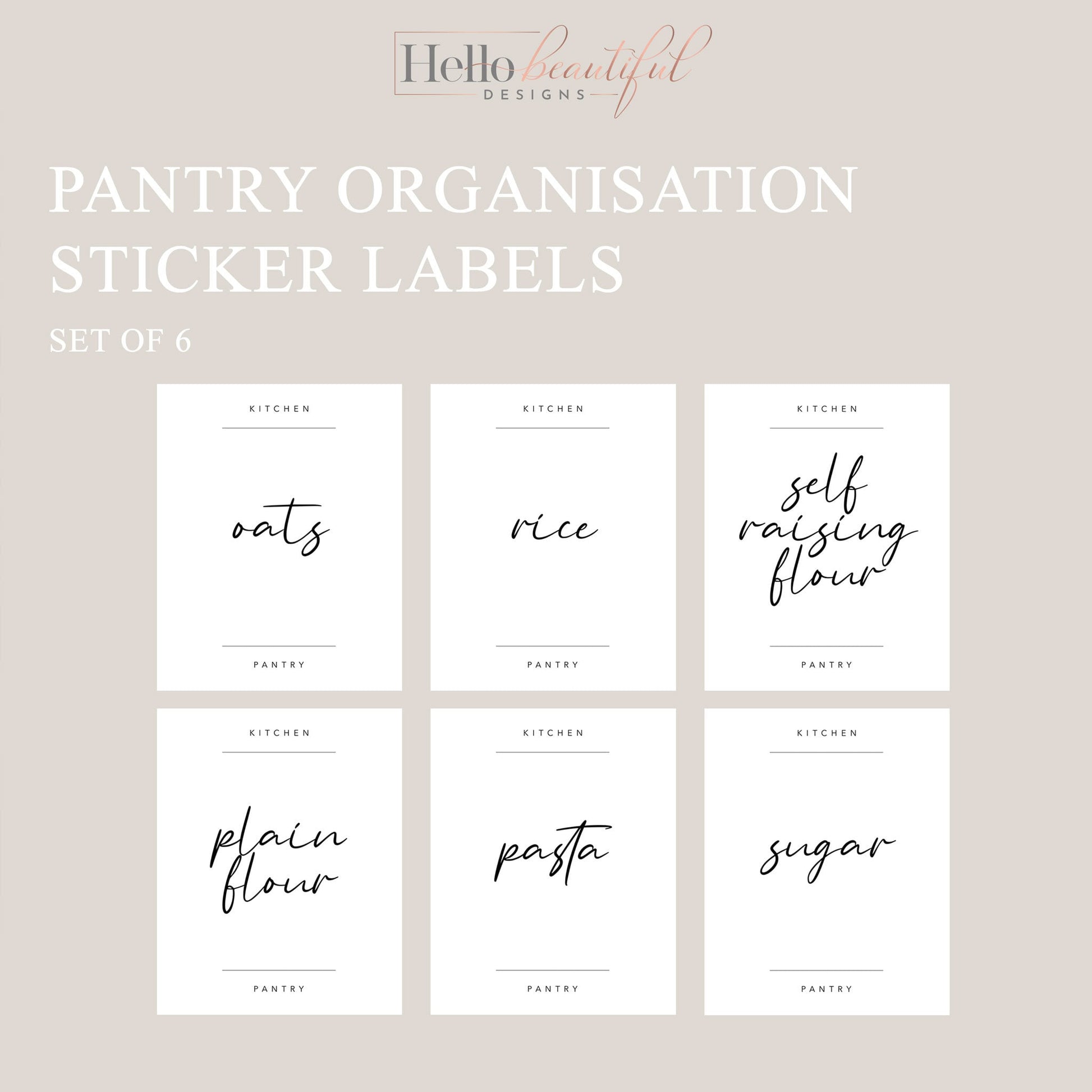 Pantry Organisation Labels, Pantry Sticker Labels, Organisation Stickers, Organisation, Kitchen Pantry, Labels For Jars, Pantry Labels, Home