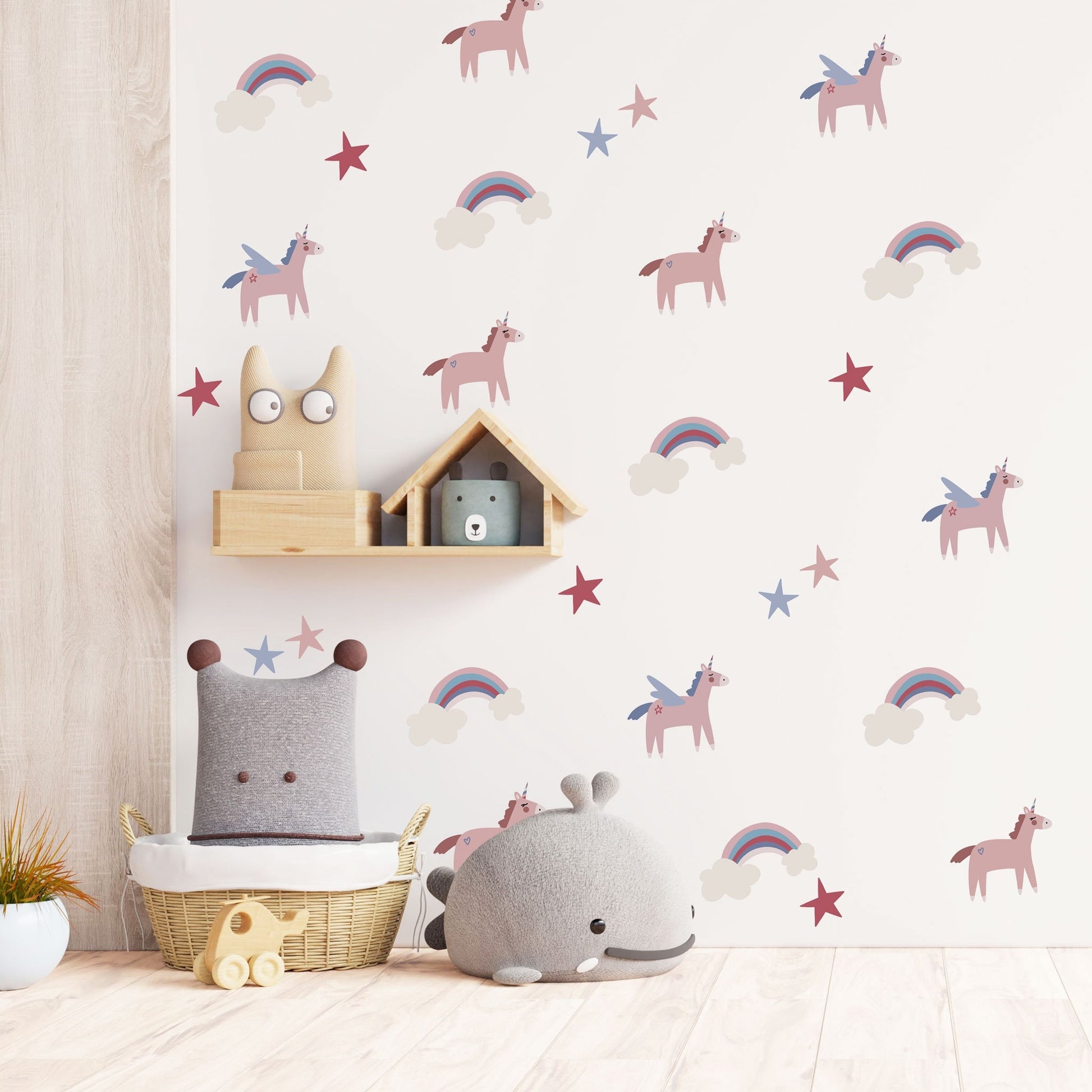 Unicorn Wall Sticker Girl Unicorn Wall Decal Nursery Unicorn Decal