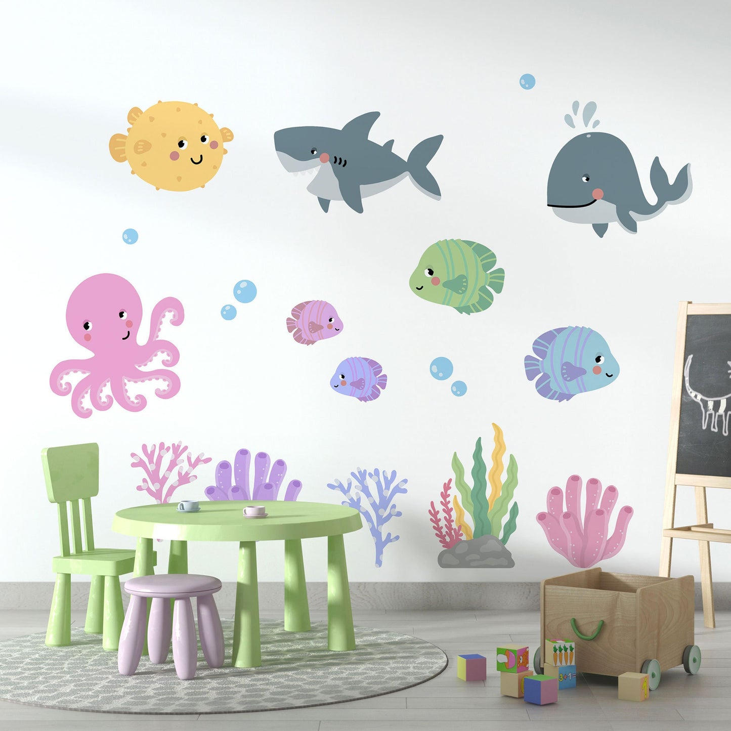 Underwater Fish Wall Stickers Fish Nursery Wall Sticker