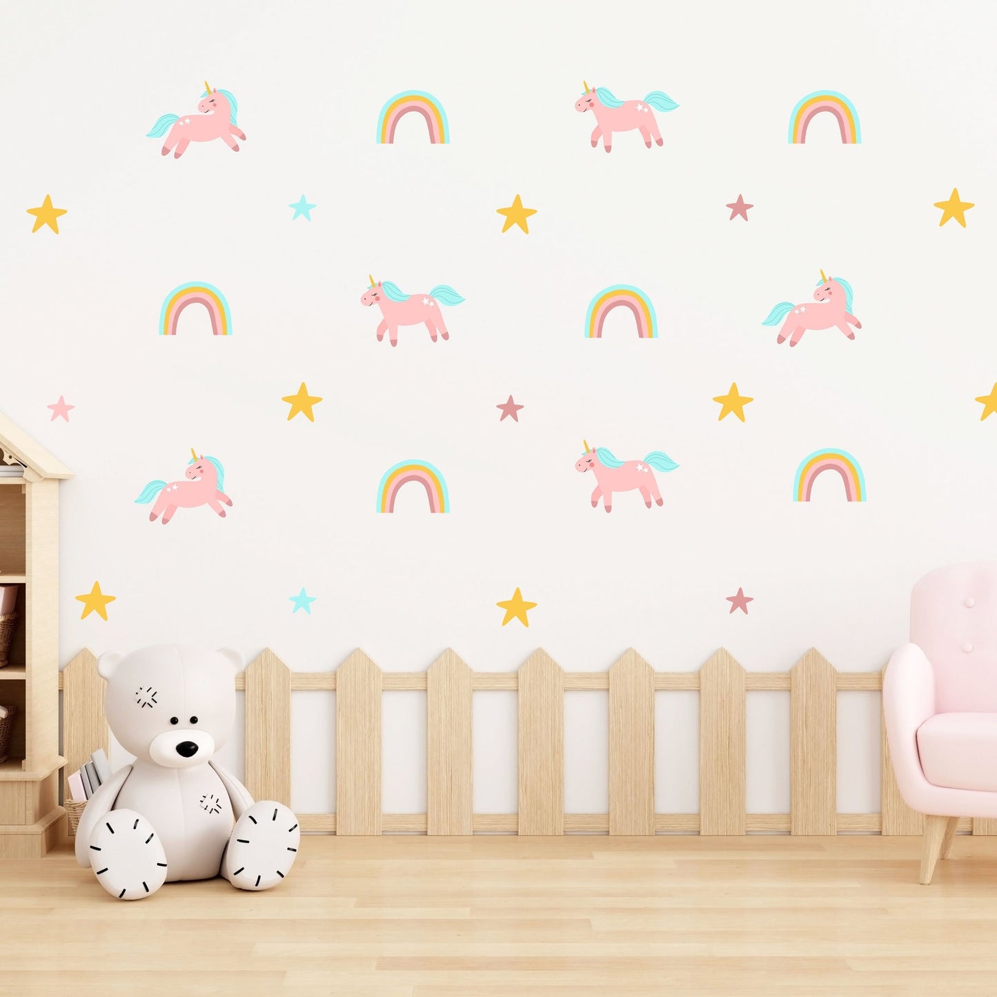 Pink Unicorn Wall Sticker Rainbow Wall Sticker Unicorn Decal Wall