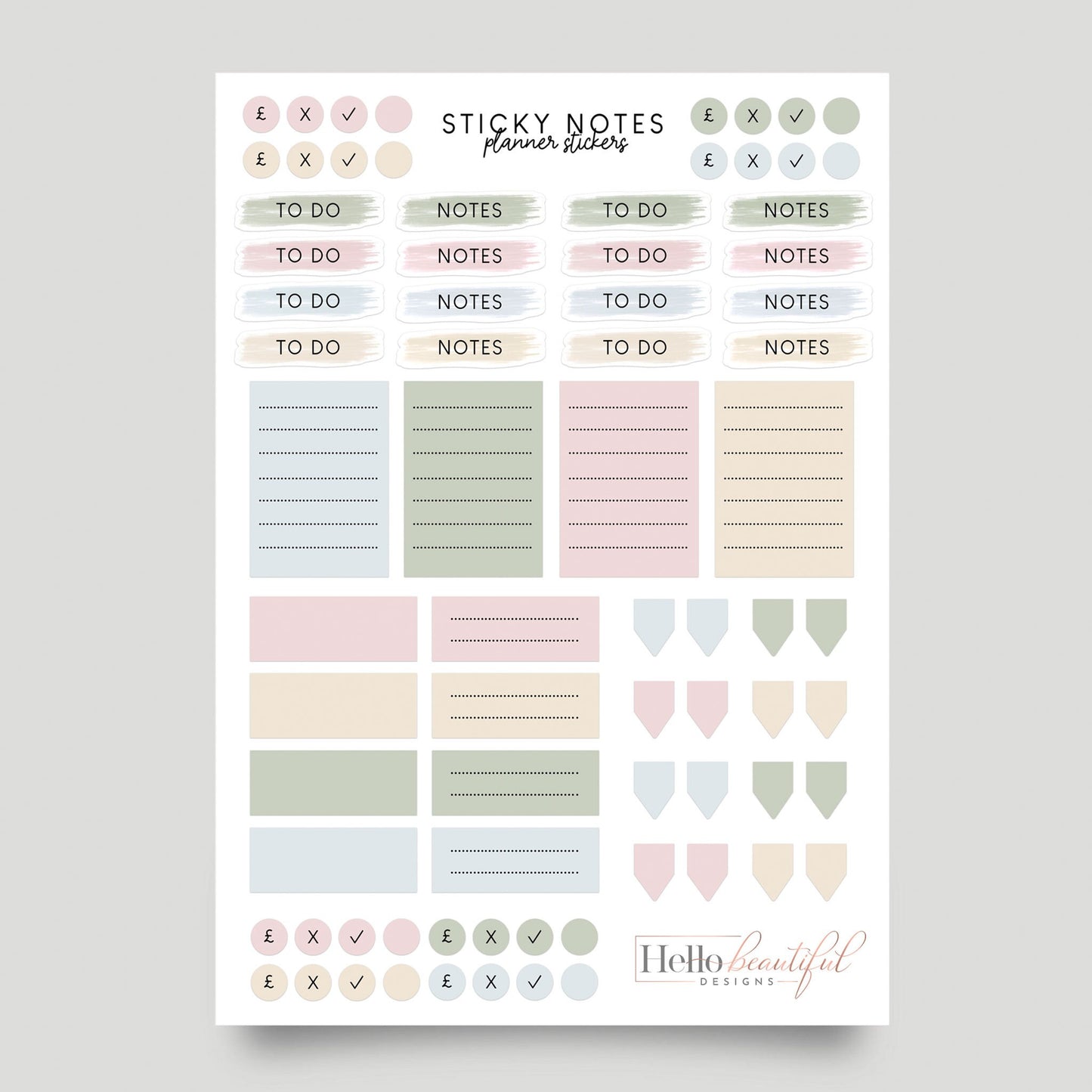 Diary Sticker Weekly Planner Todo Sticker Pack