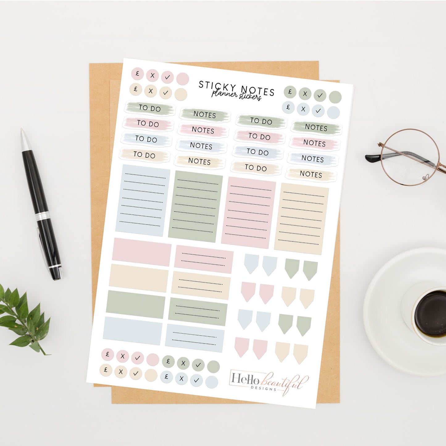 Pastel Planner Sticker Calendar Sticker Journal Sticker Todo Sticker Pack Notebook Sticker