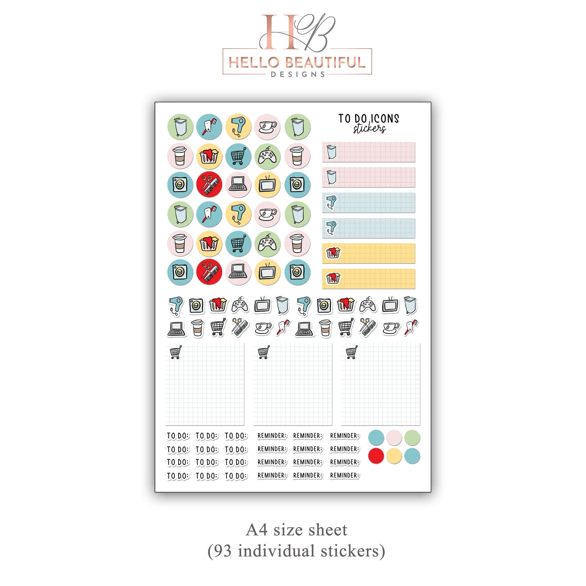 Todo Icon Sticker Planner