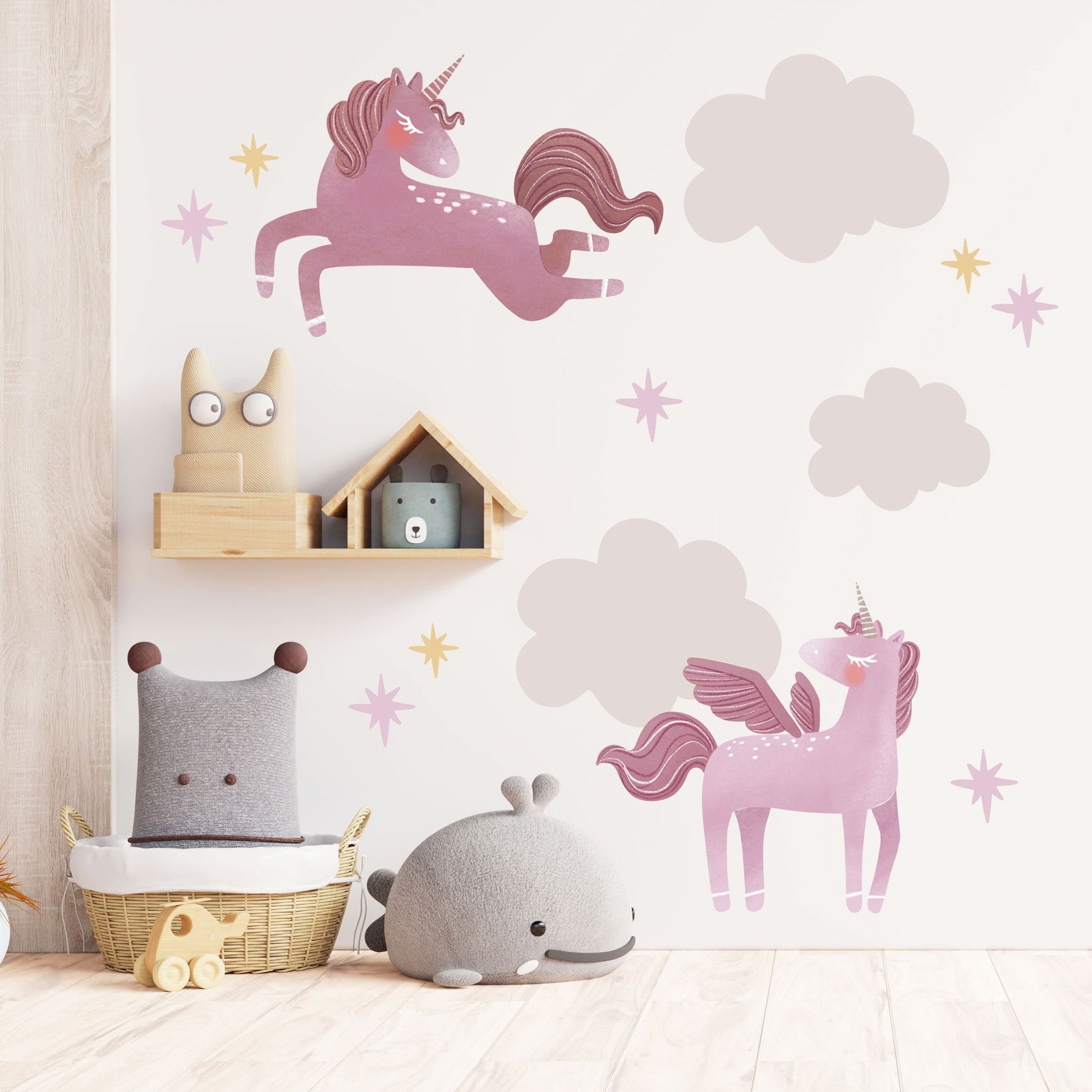 Pegasus Unicorns Wall Sticker Nursery Wall Decal