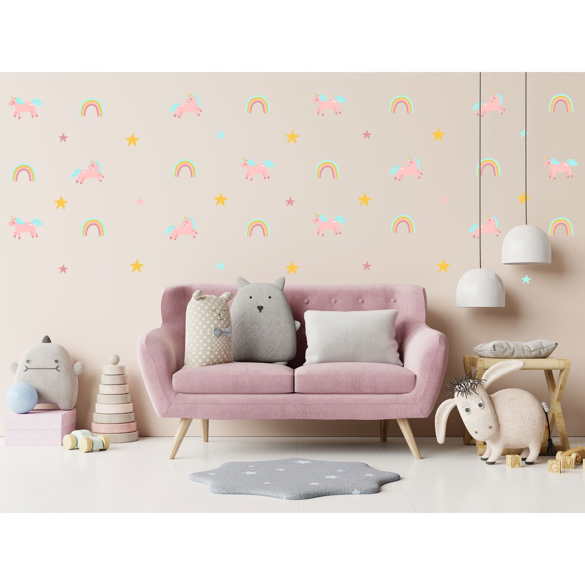 Wall Sticker Unicorn Decal Wall Sticker Girl Unicorn Rainbow Wall