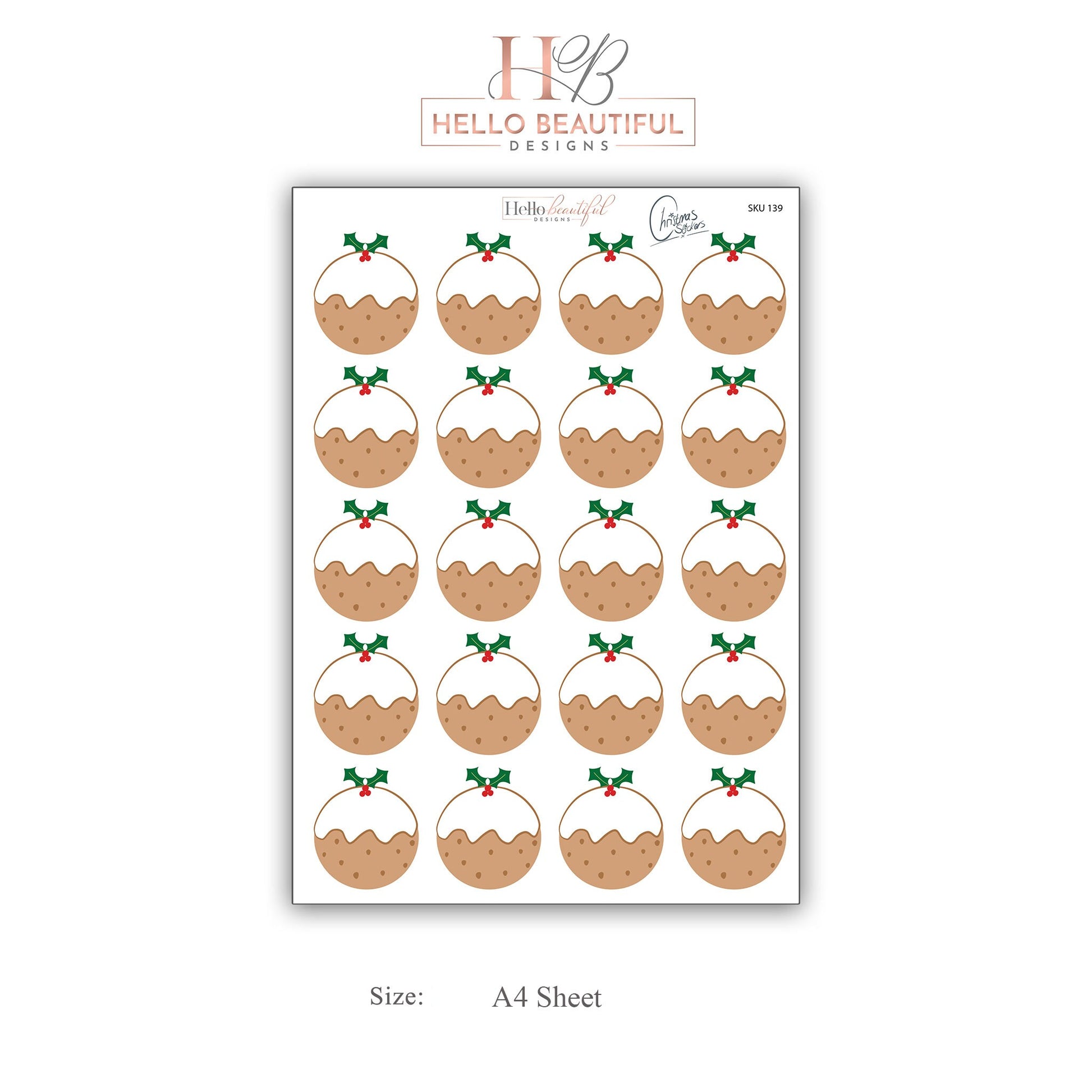 Christmas gift tags, high quality, Christmas pudding