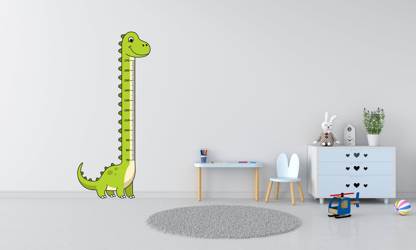 Track Your Child's Growth with our Dinosaur Height Chart Wall Sticker - Measures up to 170cm