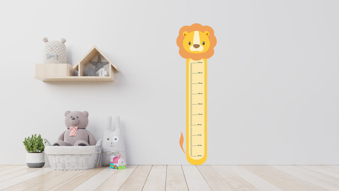 Large Jungle Hight Chart Wall Sticker 210cm High Children's Measuring Sticker Wall Growth Chart Sticker Height Chart For Babies Large Decal