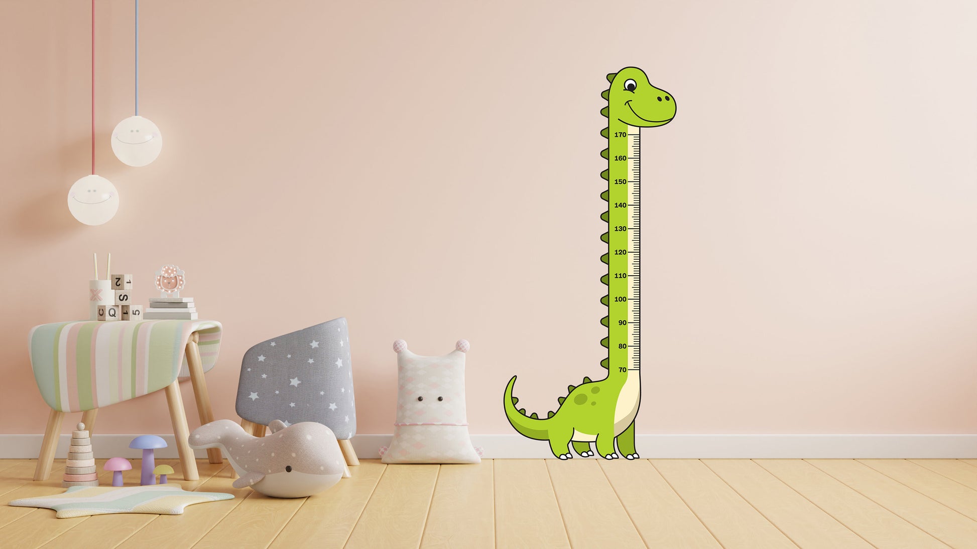 Track Your Child's Growth with our Dinosaur Height Chart Wall Sticker - Measures up to 170cm