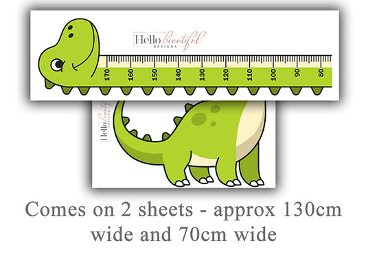 Track Your Child's Growth with our Dinosaur Height Chart Wall Sticker - Measures up to 170cm