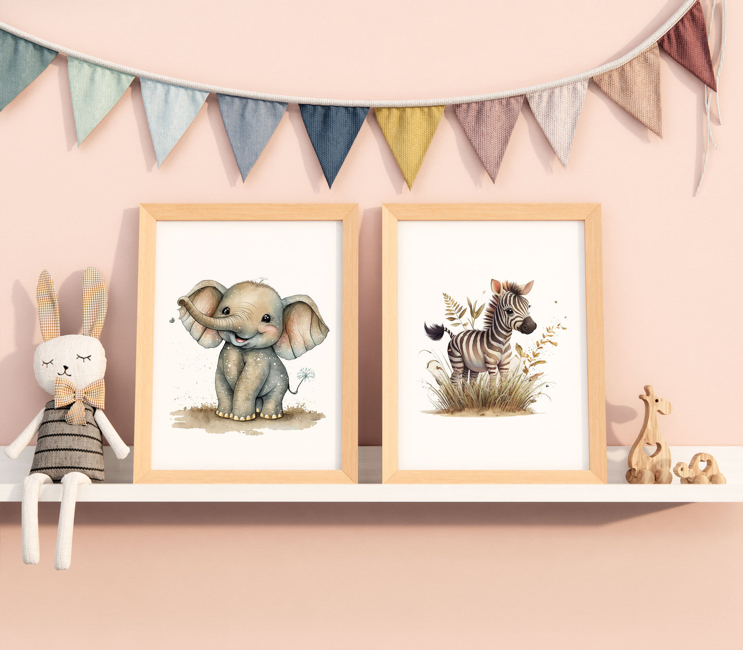 Baby Safari Animal Prints Boho Nursery Pictures Jungle Prints Unisex Nursery Gender Neutral Nursery Decor Elephant Giraffe Leopard Hippo