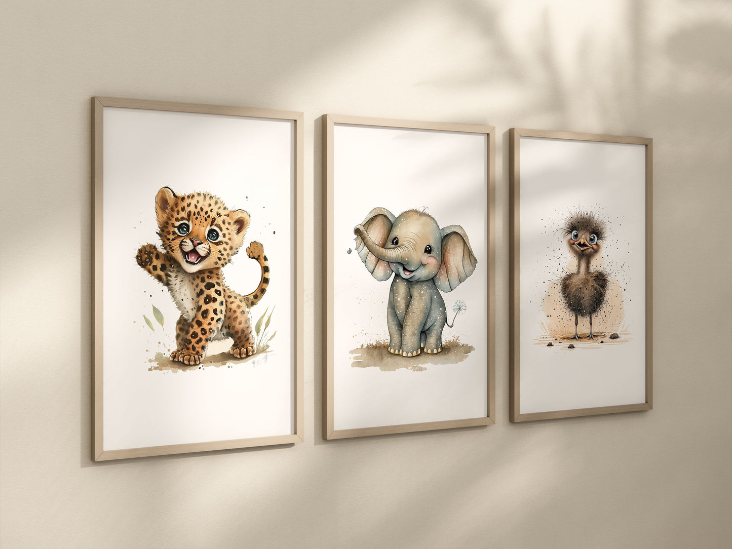 Baby Safari Animal Prints Boho Nursery Pictures Jungle Prints Unisex Nursery Gender Neutral Nursery Decor Elephant Giraffe Leopard Hippo