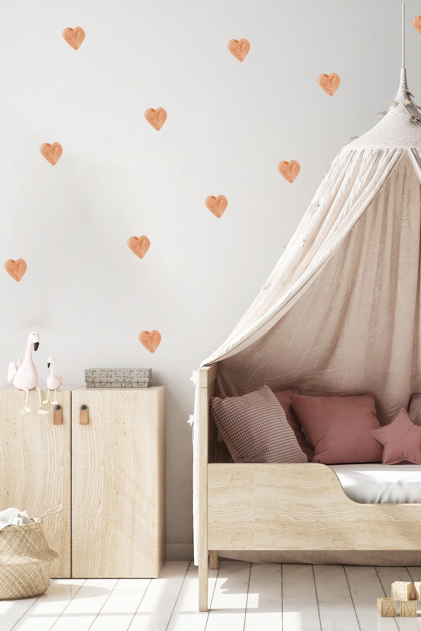 Boho Nursery Wall Sticker Heart Wall Sticker Kids Room