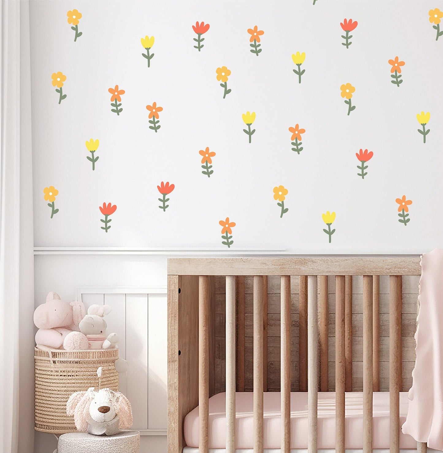 Floral Wall Sticker Meadow Floral Wall Decal Wall Nursery Decor